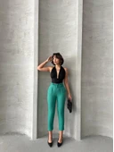 Kemerli havuç pantolon thumbnail 5