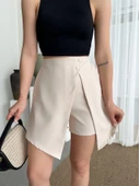 İki düğmeli şort etek S24046 thumbnail 1