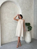 Salaş keten elbise thumbnail 1