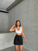 Çizgili şort etek thumbnail 5