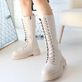 Mennd Bej Cilt Bağcıklı Çizme thumbnail 4