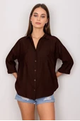 Cepli salaş gömlek koyu kahve t1010 thumbnail 3