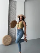 Mom fit kar yıkama bıyık detaylı jeans pantolon d2006 thumbnail 5