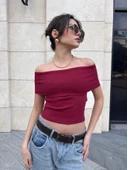 Madonna yaka sıfır kol bluz thumbnail 1