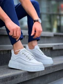 KB-X10 Kuback Beyaz Cilt  Beyaz Yüksek Taban Günlük Spor Ayakkabı thumbnail 4