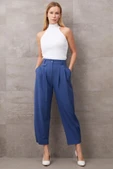 Paçası Düğmeli Yüksek Bel Pantolon thumbnail 1