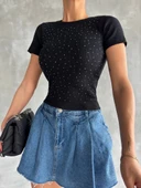 Taş baskılı kaş korse bluz thumbnail 4