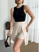 İki düğmeli şort etek S24046 thumbnail 2