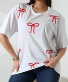 Kurdele baskılı tişört thumbnail 3