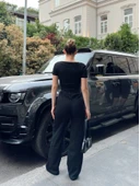 Düğme yakalı siyah alt üst takım s3943 thumbnail 4