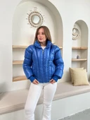Puffer kısa mont mavi st25534 thumbnail 6