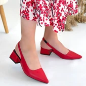 Morji Kırmızı Cilt Topuklu Ayakkabı thumbnail 4