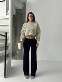 Fit comfort siyah salaş pantolon A6011 thumbnail 4