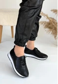 Tone Siyah Cilt Bağcıklı Spor Ayakkabı thumbnail 1