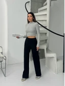 Fitilli şardonlu pantolon siyah a4058 thumbnail 4