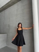 Kadın kare yaka kısa elbise s251188 thumbnail 5