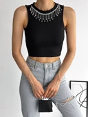 fitilli kaşkorse yakası zincirli atlet siyah thumbnail 1