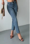 Mom fit kar yıkama bıyık detaylı jeans pantolon d2006 thumbnail 2