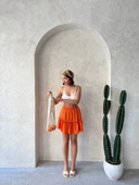 Çingene keten etek turuncu s24808 thumbnail 4