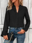 Kadın Uzun Kollu Hakim Yaka Bluz thumbnail 1