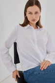 Basic Gömlek 20348 - Beyaz thumbnail 4
