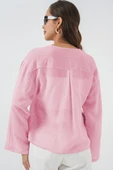 Önü Bağcıklı Bluz 952 - Pudra thumbnail 3