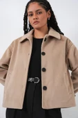 Kısa Kaşe Ceket 0724 - Bisküvi thumbnail 4