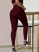 Kadın Yüksek Bel Belden Toka Detaylı Dalgıç Tayt thumbnail 2