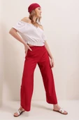 6543 Örme Pantolon - Kırmızı thumbnail 2