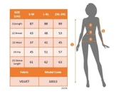 Kadın Uzun Kollu V Dantel Yakalı Mini Kadife Elbise thumbnail 5