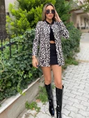 Kadın Uzun Kollu Alın Omuz önü Açık şardonlu Dalgıç Ceket thumbnail 10