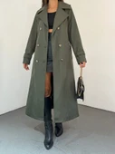 Astarlı Kemerli Trenckot -Haki thumbnail 5