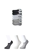 LitaeTrend Siyah Gri ve Beyaz Erkek Görünmez Çorap 6 çift thumbnail 1