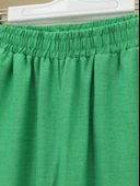 Beli Lastikli Çift Cepli Salaş Pantolon -Yeşil thumbnail 4