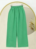 Beli Lastikli Çift Cepli Salaş Pantolon -Yeşil thumbnail 1