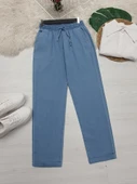 Duble Paça Yıkamalı Soft Kot Pantolon  -Buz Mavi thumbnail 2