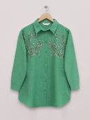 Önü Pul Payetli Uzun Gömlek  -Orman Yş. thumbnail 1