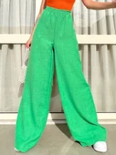 Beli Lastikli Çift Cepli Salaş Pantolon -Yeşil thumbnail 5