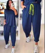 Kadın Iki Iplik Viskon Pamuk Kumaş Arma Detaylı Ikili Takım thumbnail 5