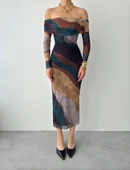 Sevilla Madonna Yaka Tül Elbise thumbnail 2