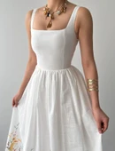 Mazi Çiçek Desenli Elbise thumbnail 7