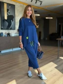 Kadın Iki Iplik Viskon Pamuk Kumaş Arma Detaylı Ikili Takım thumbnail 6