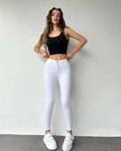 Gabardin Kumaş Yüksek Bel Pantolon 94cm XLbel36cm thumbnail 5