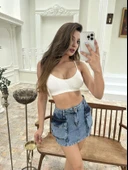 6458 DENİM LOW WAIST SKIRT-MAVİ thumbnail 2