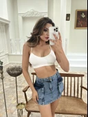 6458 DENİM LOW WAIST SKIRT-MAVİ thumbnail 4