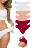 LitaeTrend 6 Adet Kadın Dikişsiz Lazer Kesim Esnek İz yapmayan Külot S10 thumbnail 1