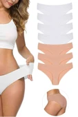 LitaeTrend 7 Adet Kadın Dikişsiz Lazer Kesim Esnek İz yapmayan Külot S3 thumbnail 1