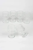 LitaeTrend Ayaklı Kahve Yanı Bardağı Kristal Kesim Shot Bardak 7cm x 4 cm 6 Lı Set thumbnail 6