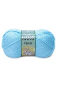LitaeTrend 5 Adet Vizon Premium Akrilik El Örgü İpi Yünü Renk No:214 Ufuk Mavisi thumbnail 2