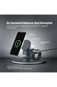 AirCharger Quattro Mini MagSafe Uyumlu 4’ü 1 Arada iPhone + Apple Watch + AirPods LED Aydınlatm thumbnail 2